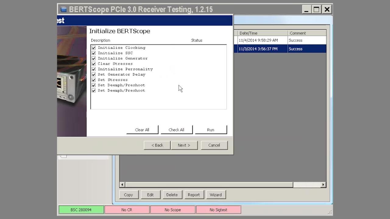 BSX BERTScope Section 1 - Loopback and Link Training