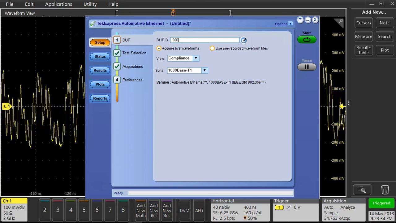 Demonstration of Automated Automotive Ethernet Compliance Test System